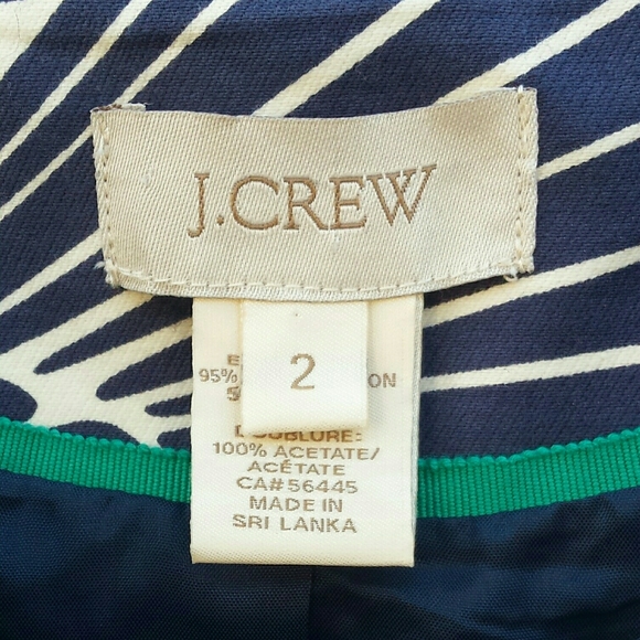 J Crew Navy White Fanfare Cropped Blazer 2 - Picture 11 of 14
